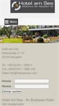 Mobile Screenshot of hotelamsee.com