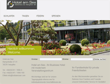 Tablet Screenshot of hotelamsee.com